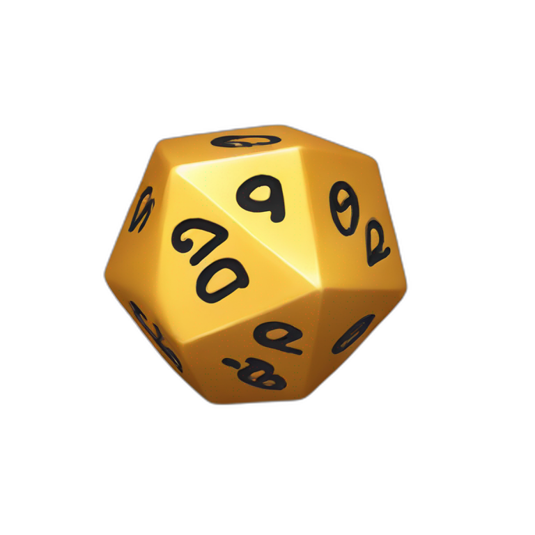 D20 dice emoji