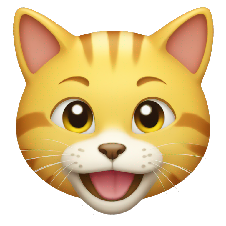 yellow laughing cat emoji