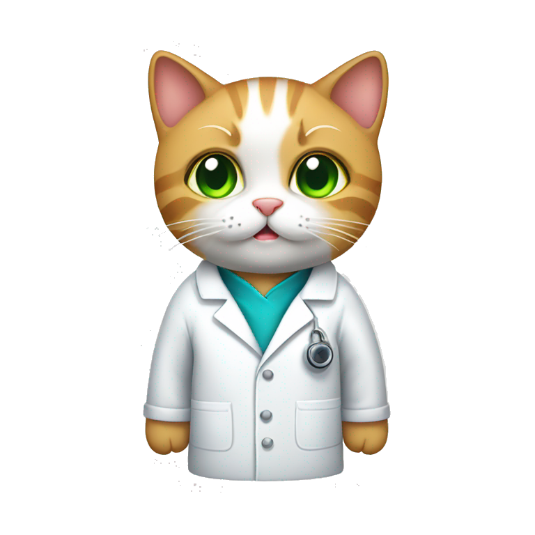 cat in lab coat emoji