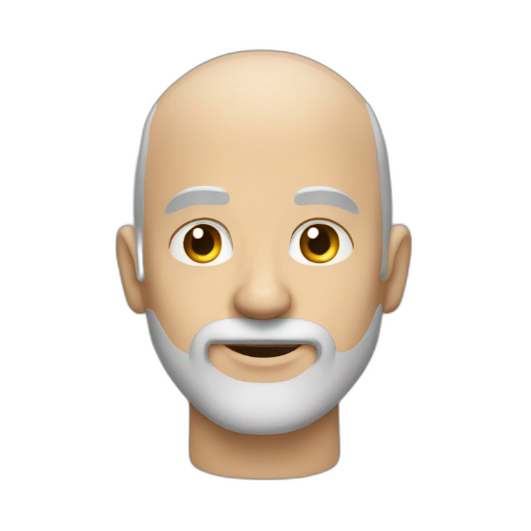 a bald man with grey beard emoji