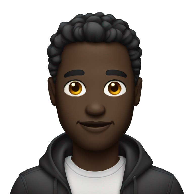 Cool dark skinned man emoji