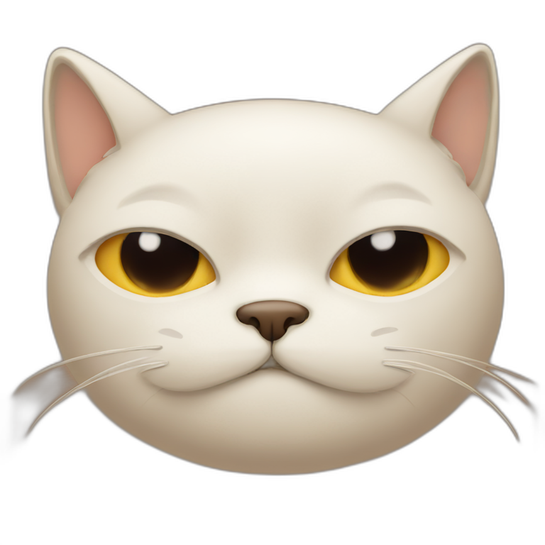 Cat covering its eyes emoji