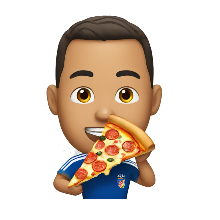 Ronaldo eating pizza emoji