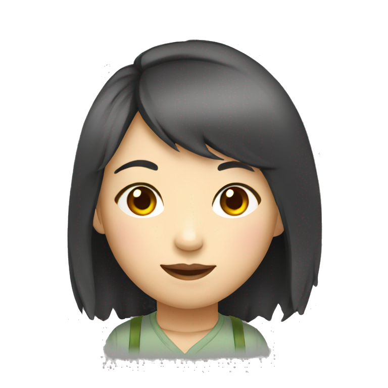 young asian girl art school student emoji