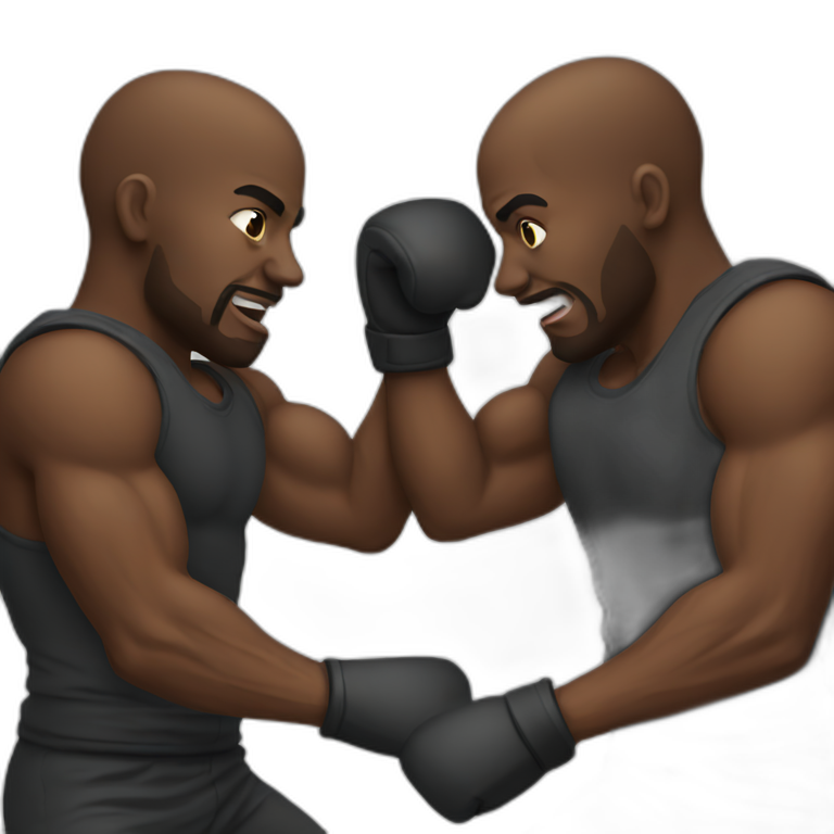 Two black men fighting emoji