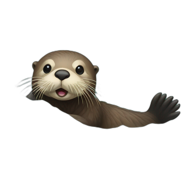 Sea-otter-drifting-on-the-surface-of-the-sea emoji