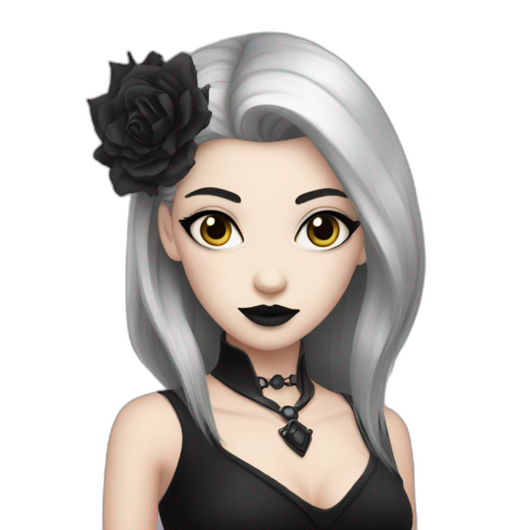 Goth princess emoji
