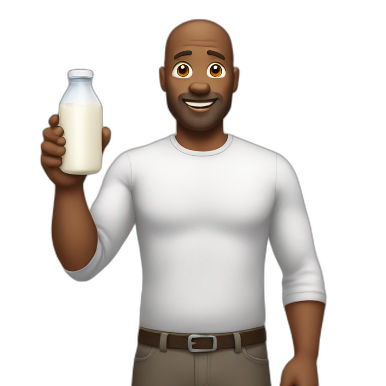 Dad with milk emoji