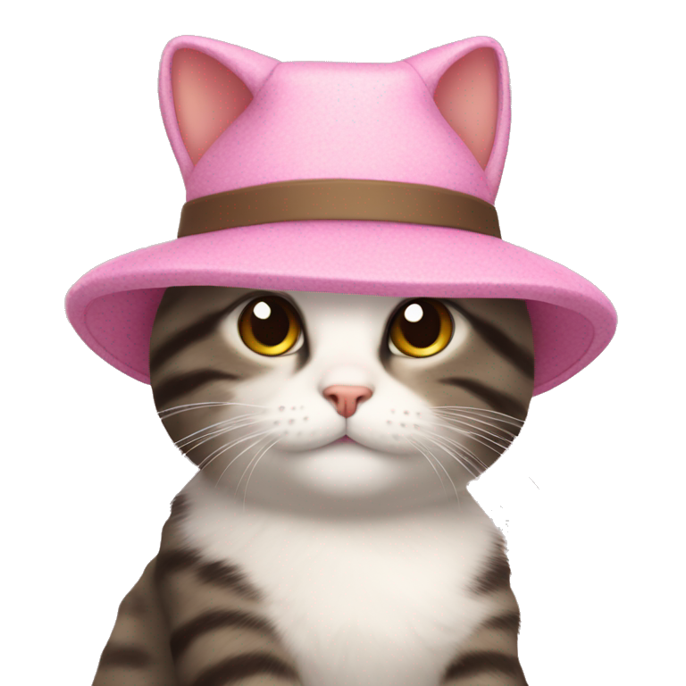 cute cat in cute hat emoji