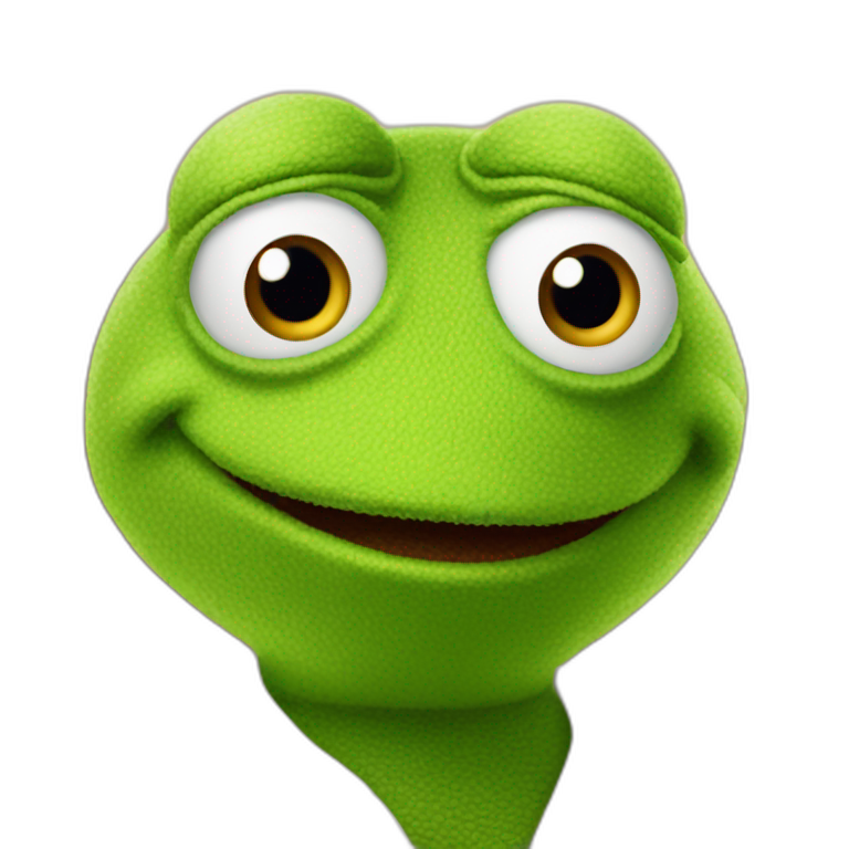 Confused Kermit the frog with a question mark above his head emoji