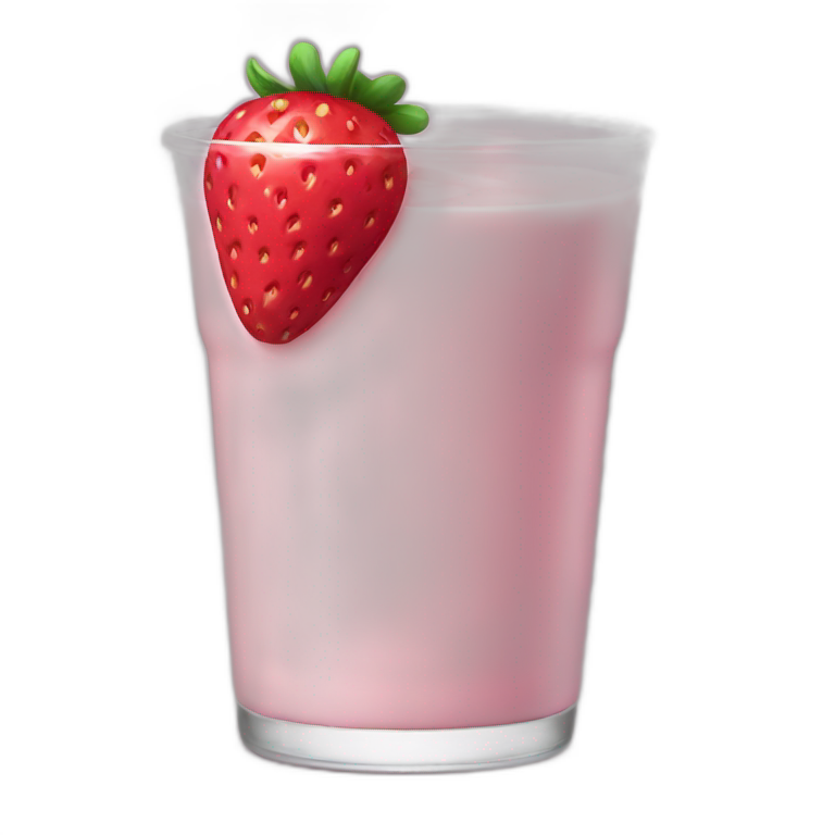 Strawberry milk cow emoji