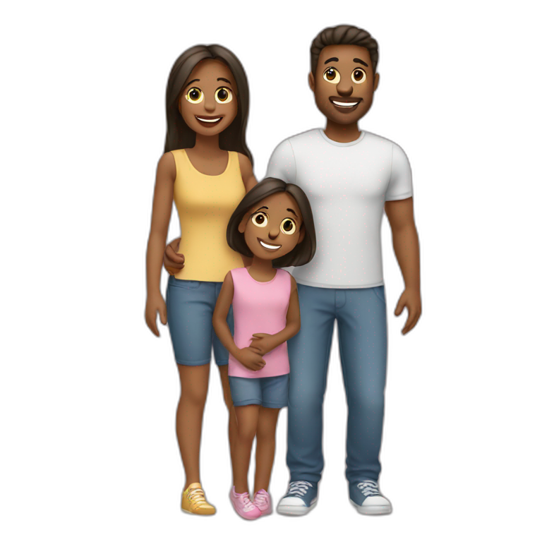 couple with two kids emoji