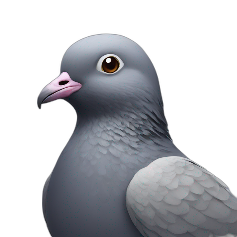 Pigeon with a beard emoji