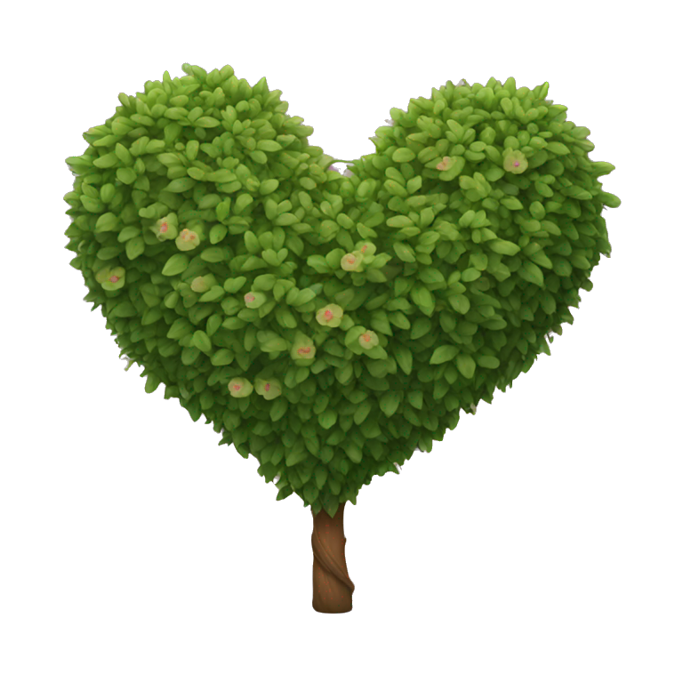 heart shape shrub emoji