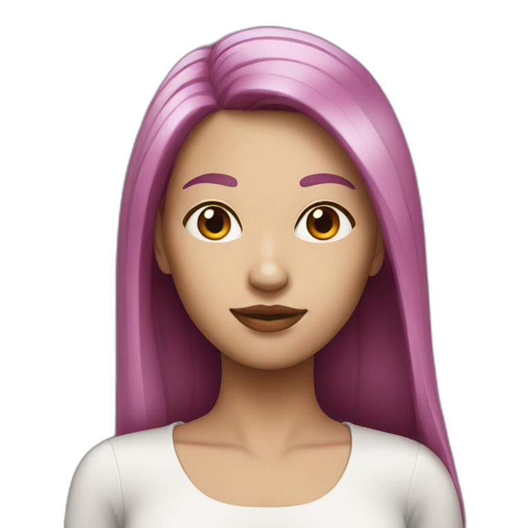 woman with long straight and ruby hair and white skin emoji