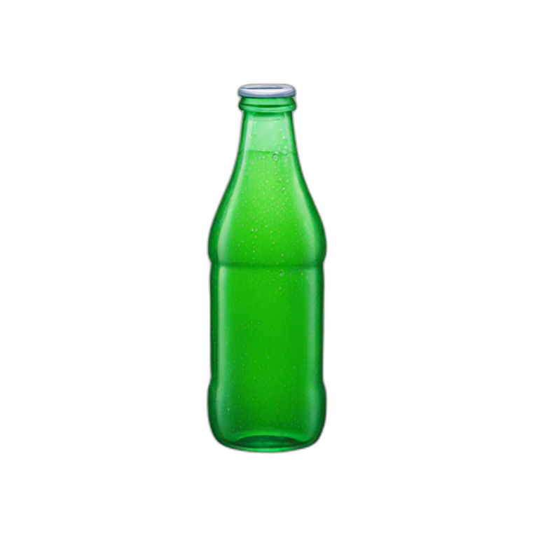 Glass bottle of Sprite emoji