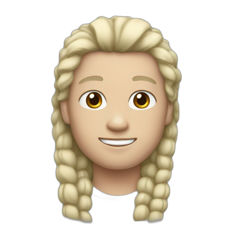 A white person with black hair  emoji