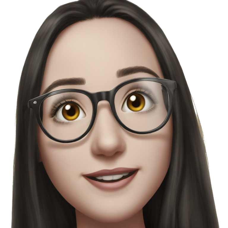 charming girl with glasses emoji