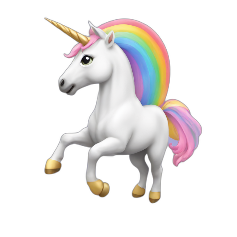 Unicorn-going-up emoji