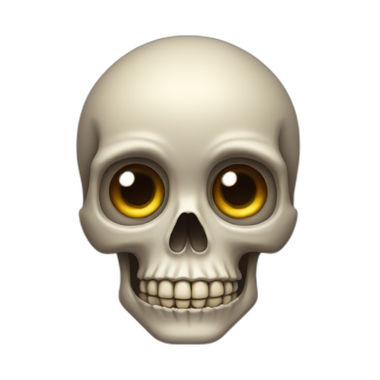 skull big eyes emoji