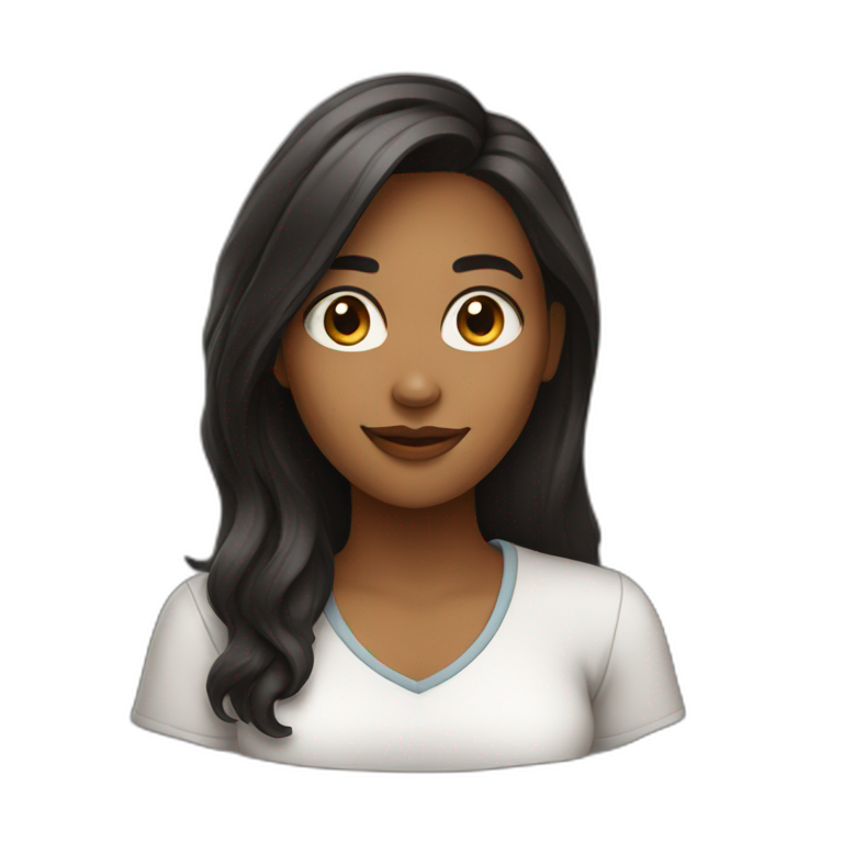 University Student girl who also was podcaster emoji