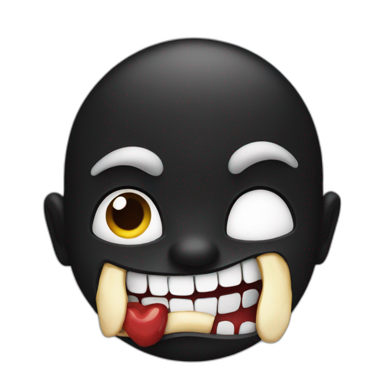 Grosse bite noir emoji