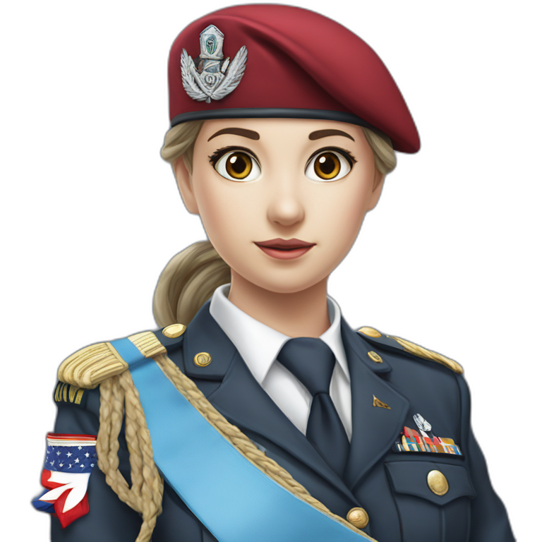 Redhead in military uniform. emoji