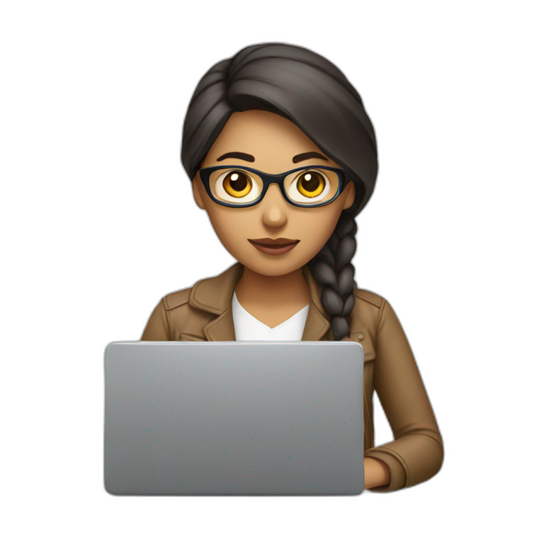 lightskin woman programmer with laptop emoji