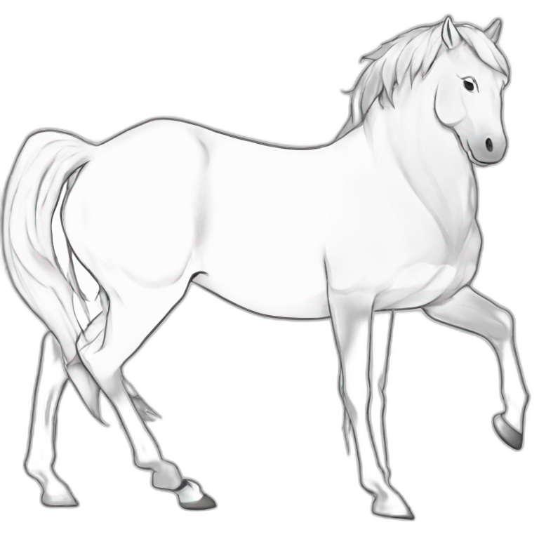 black and white centaur horse emoji