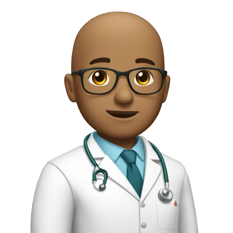 bald doctor emoji