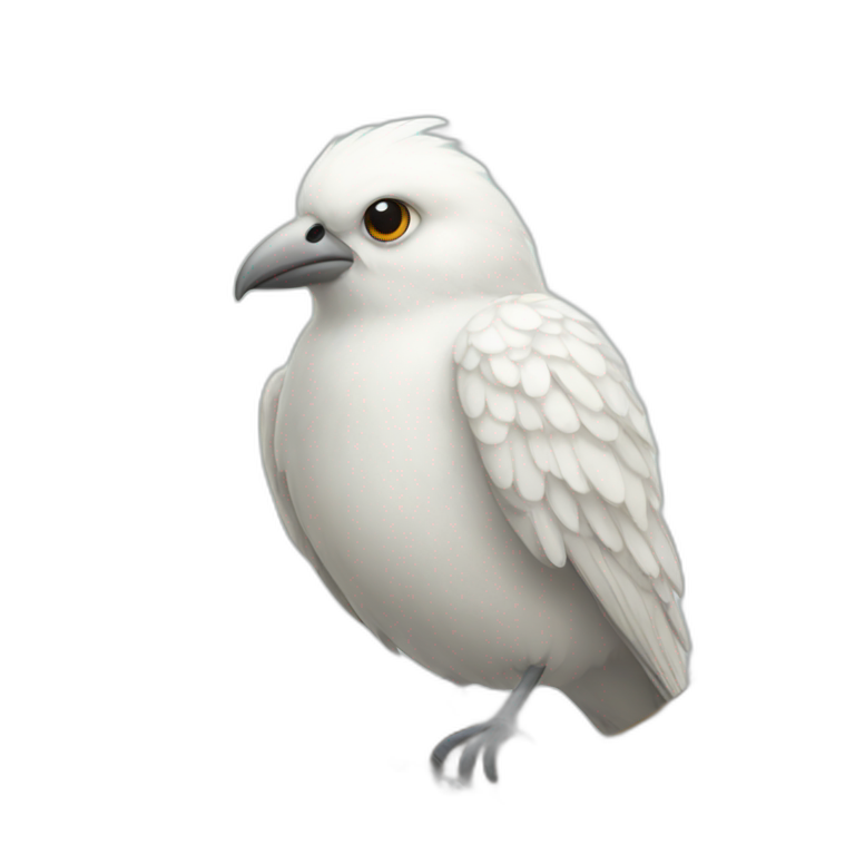 white human bird emoji