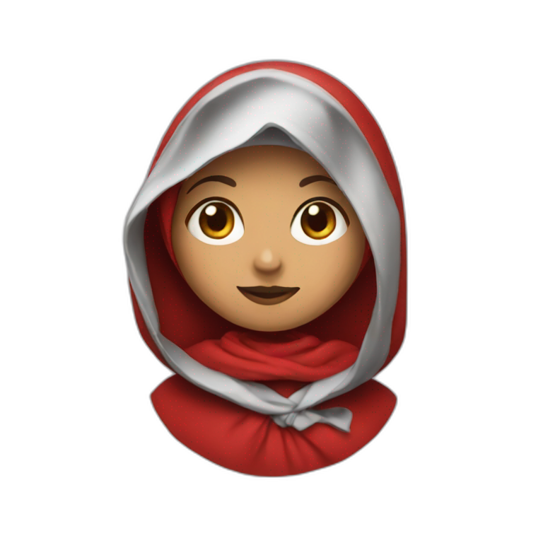 little red riding hood wearing a hijab emoji