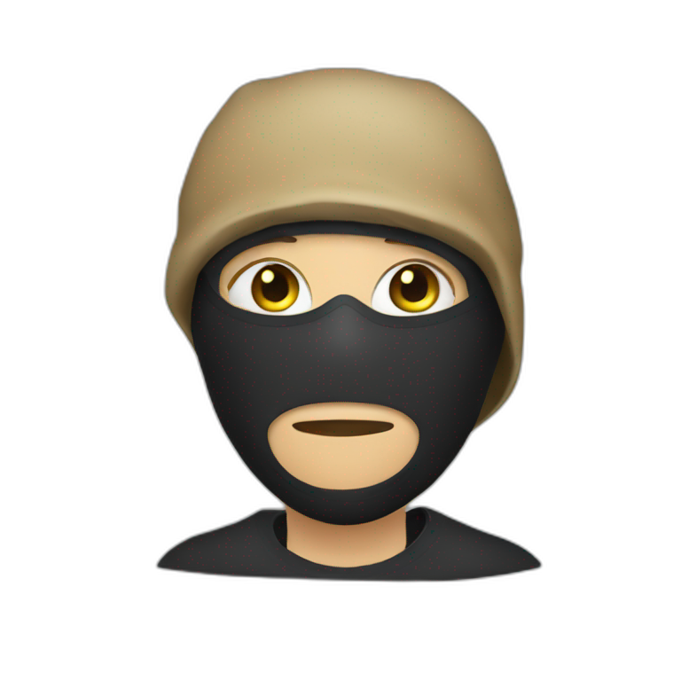 A thief wear mask emoji