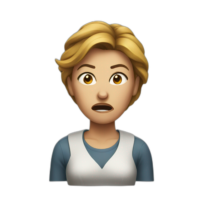 Woman angry emoji