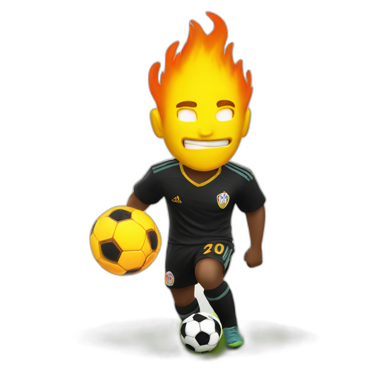 Soccer ultra with pyro emoji
