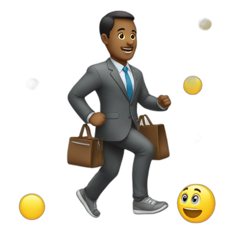 running for work emoji