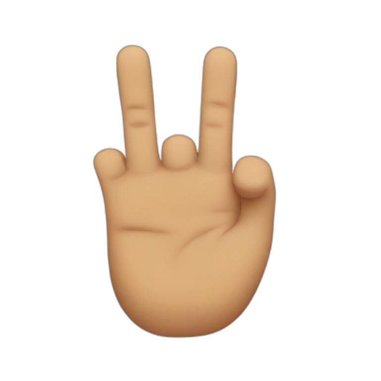 shows 3 fingers emoji