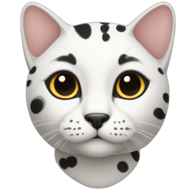 white black large spot cat emoji