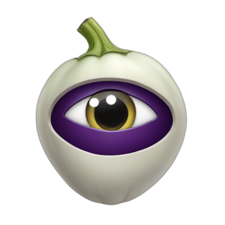 One-eye-eggplant emoji