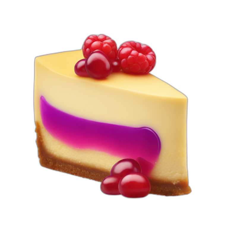 3 jam cheesecake (red, purple, yellow) emoji