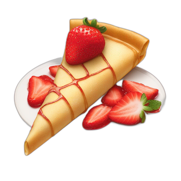 Strawberry crepe emoji