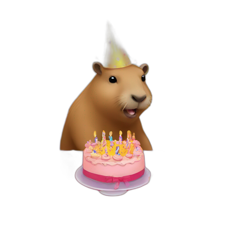 capybara birthday party emoji