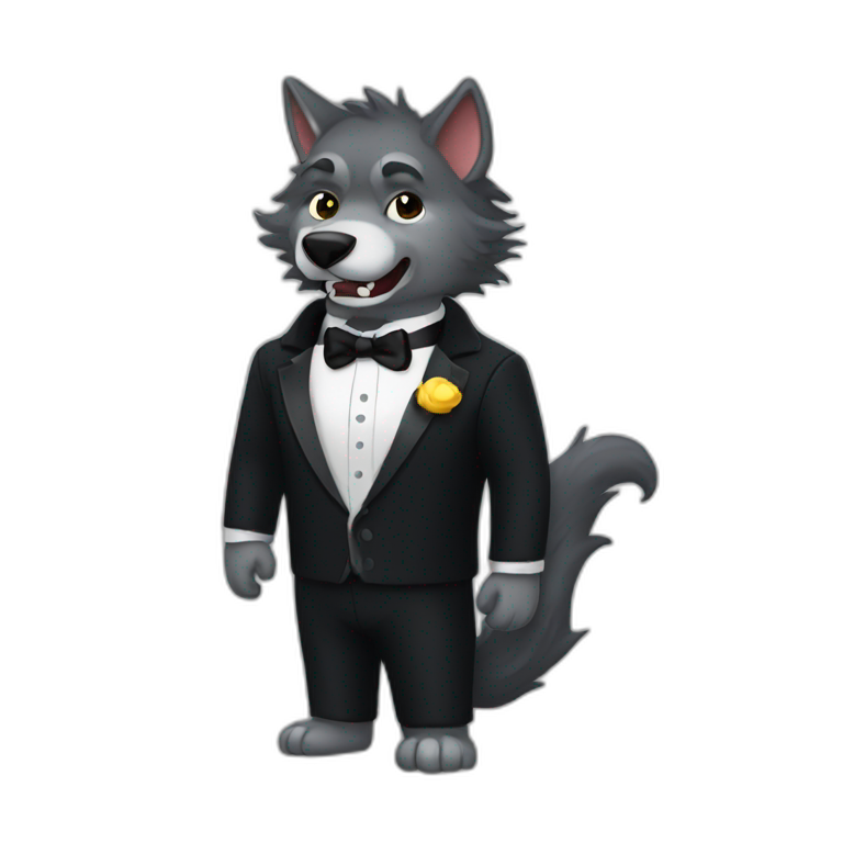 Werewolf in a tuxedo emoji