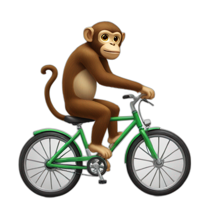 monkey on bycicle emoji