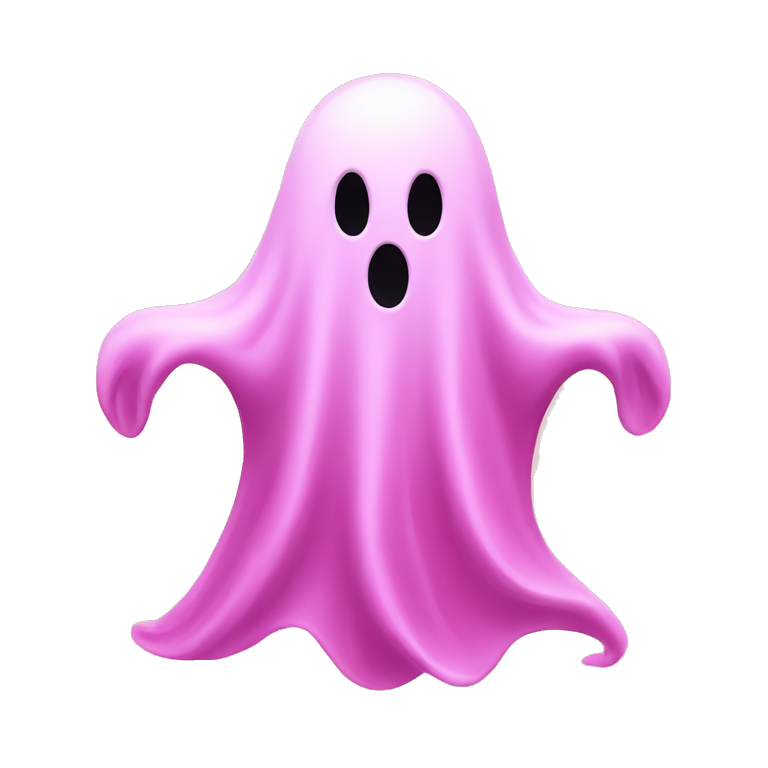 pink ghost emoji