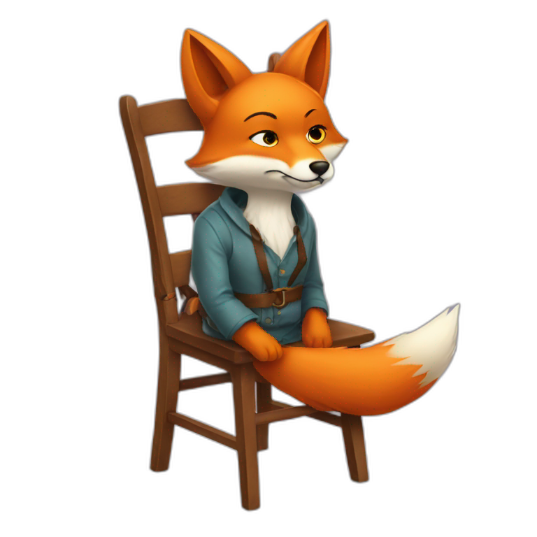 Fox tied to a chair emoji
