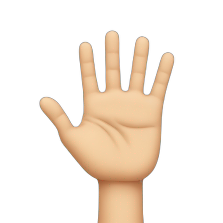Six fingers hand emoji