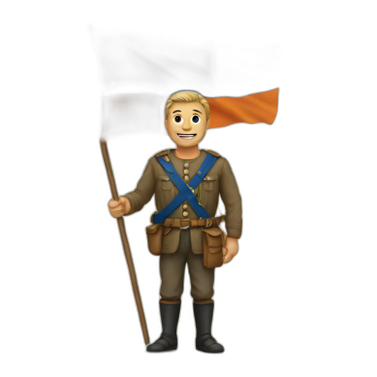 Dutch man with flag emoji