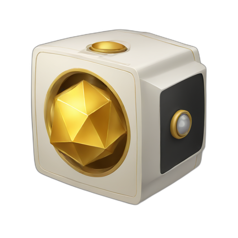 Golden Icosahedron projector emoji