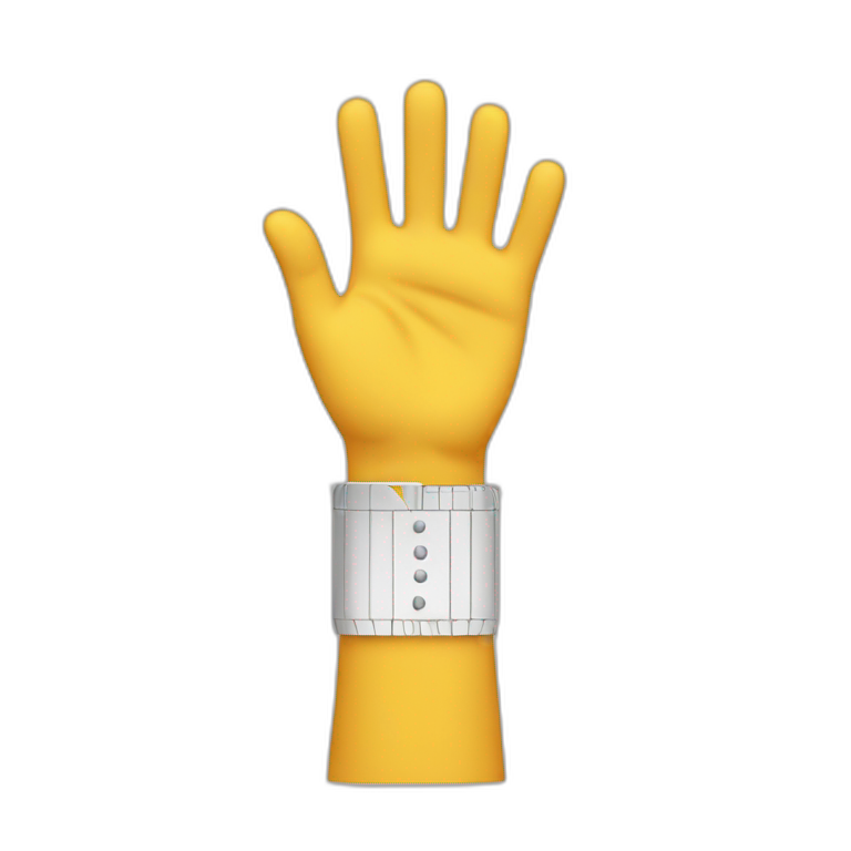 ruler stretching his arms out emoji